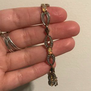 beautiful gold plated opal bracelet